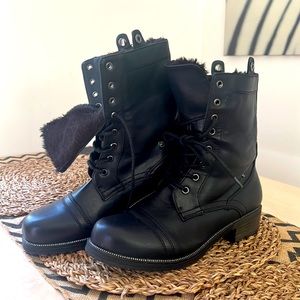 Black leather boots - Call It Spring - Size 11 AS NEW